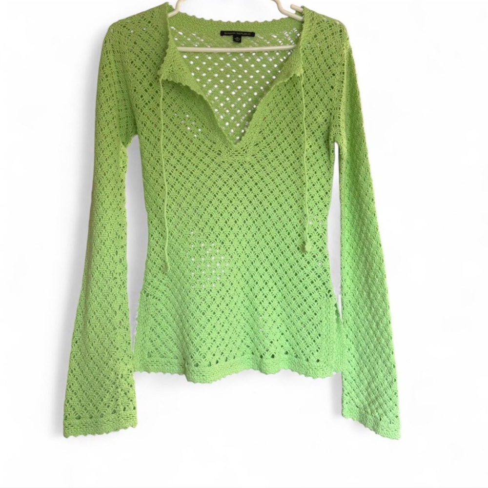 Vintage Banana Republic crotchet spring top